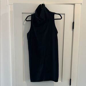 Black Sleeveless cowl neck mini dress